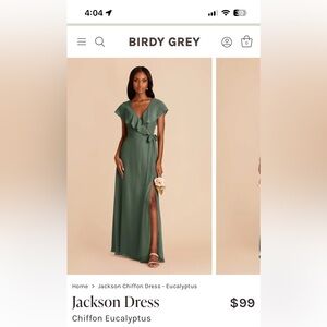 Birdy Grey Jackson Chiffon Dress - Eucalyptus